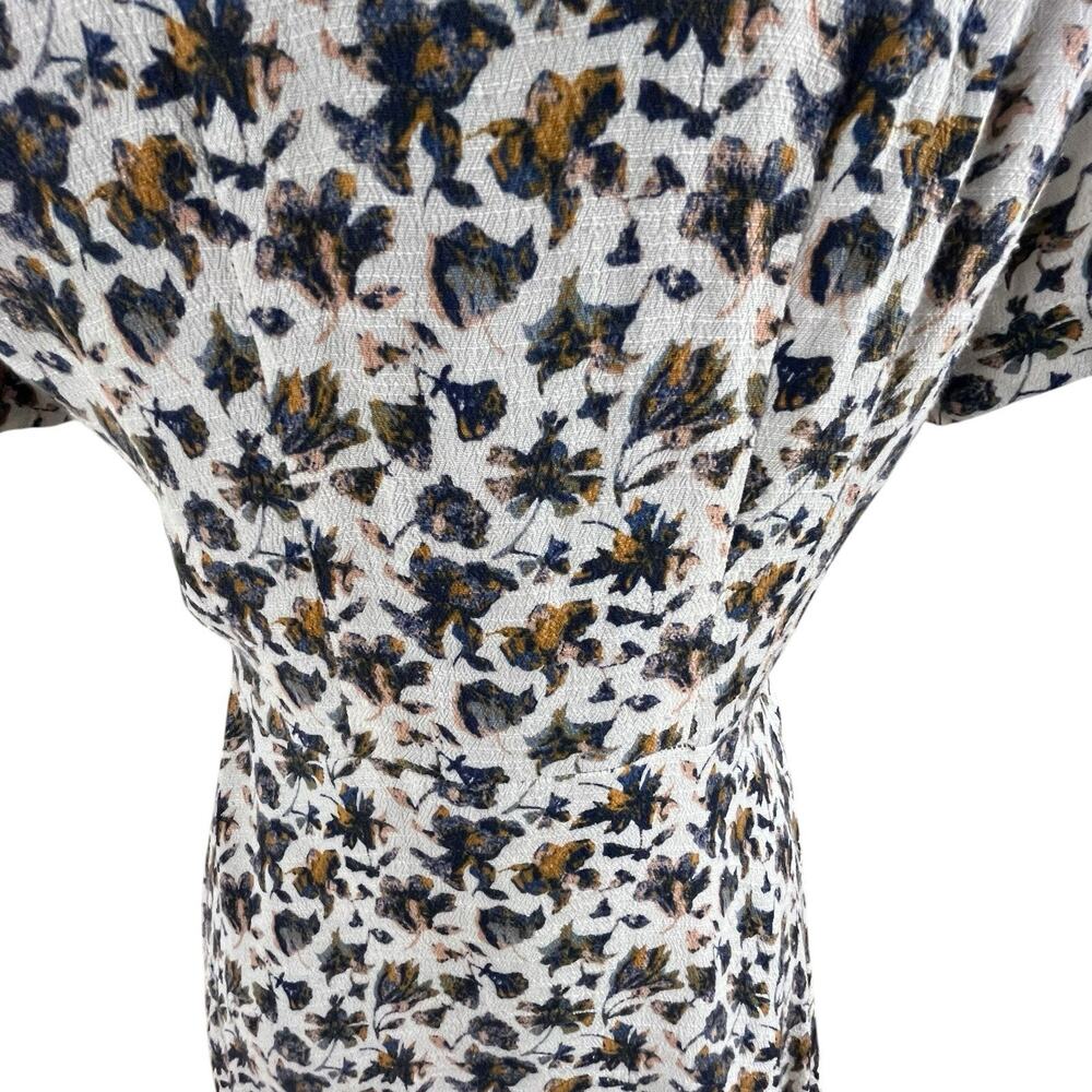 Free People Floral Mini Dress Sz 2 Button Front Flowy Boho Romantic Melody EUC - Picture 14 of 16